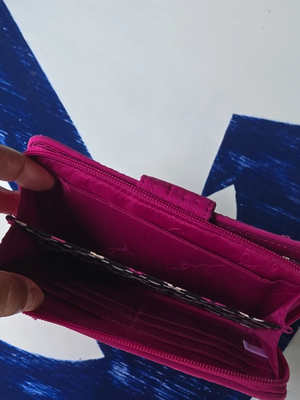 Vera Bradley Hot Pink Quilted Multi Compartment Wallet